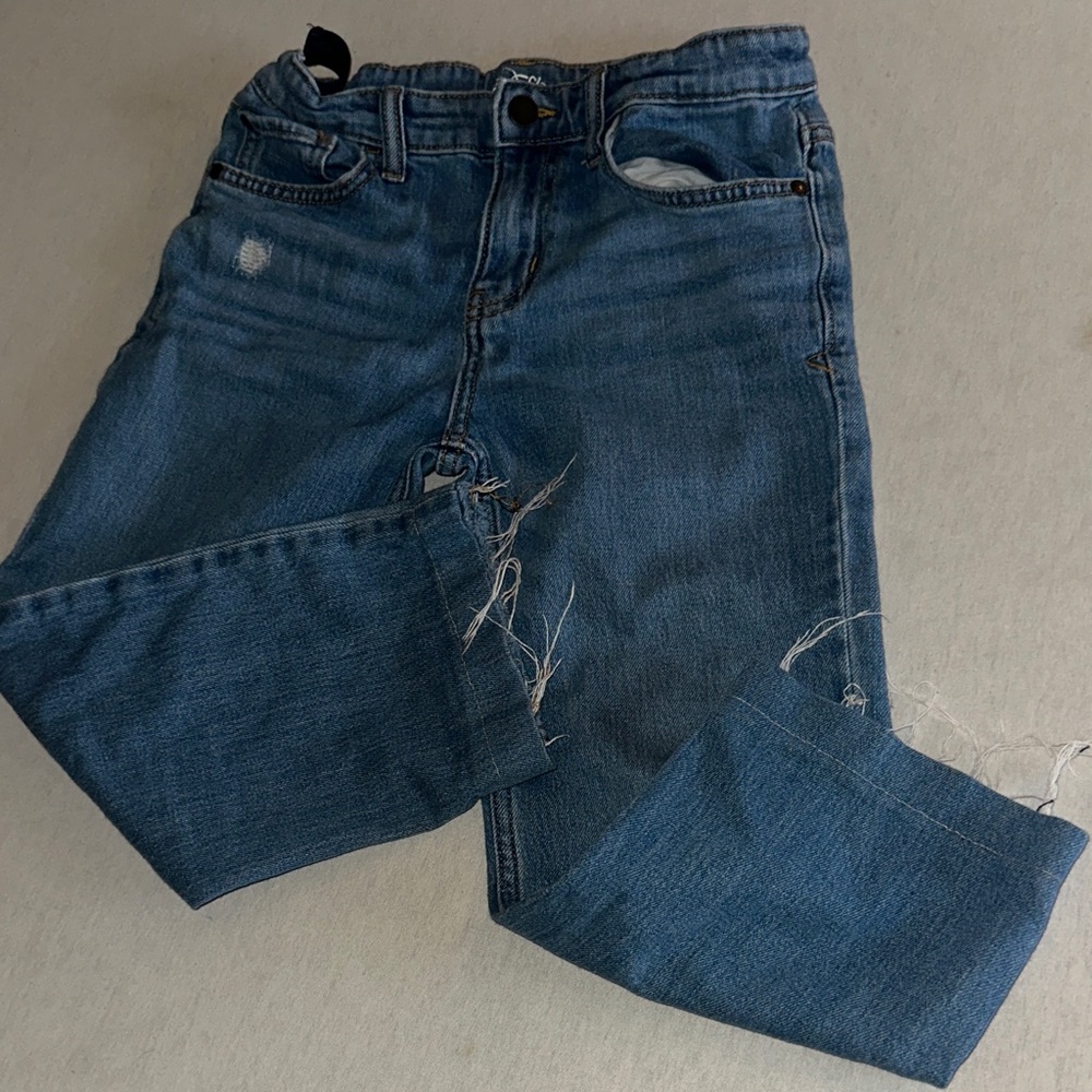 Kids Size 10 Art Class Distressed Blue Ankle Jeans.